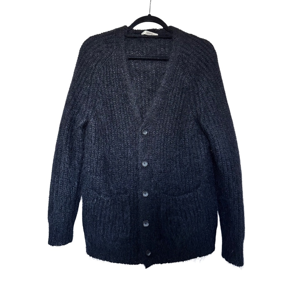 TOTOKAELO ARCHIVE Davie Mohair Cardigan, Black with Buttons